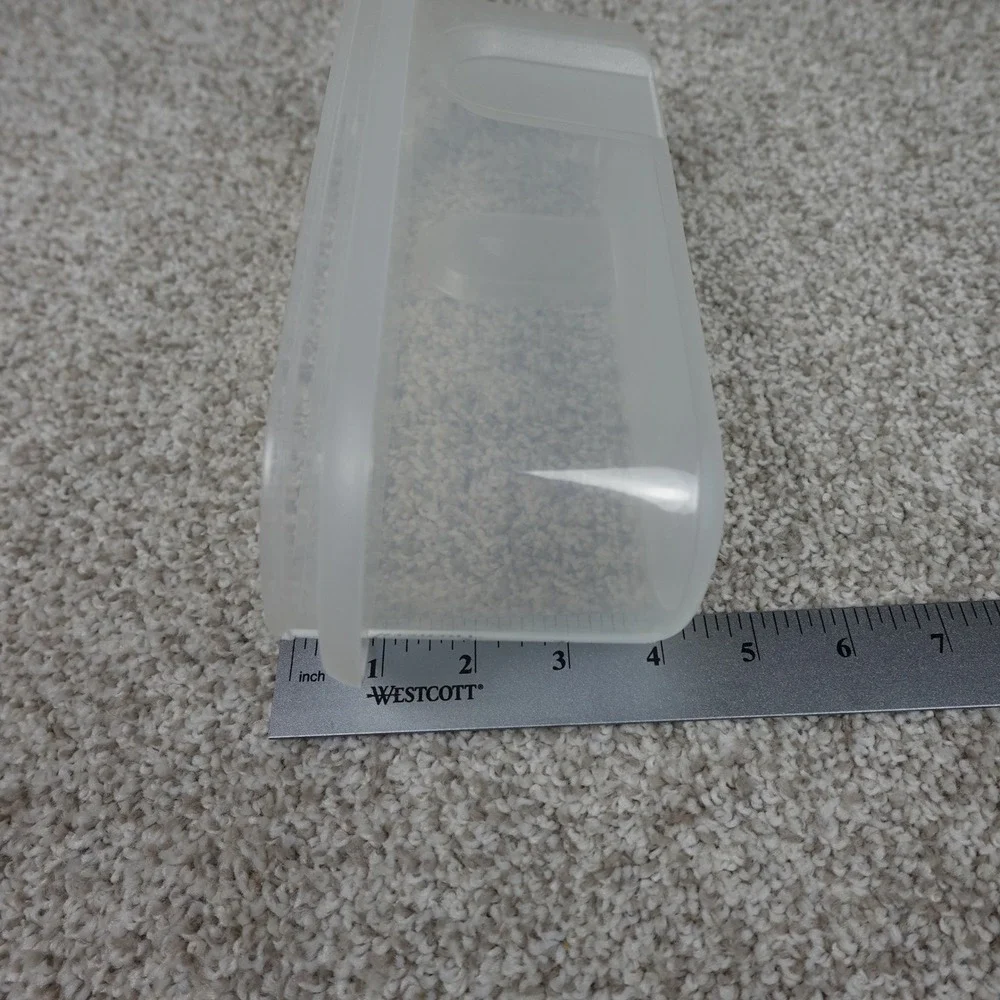 Anchor Hocking 1.5 Quart Food Storage Container Teal Flip Top Lid Clear Plastic‎